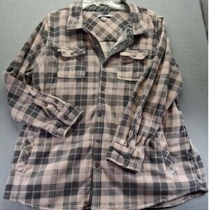 O'Neil Fleece Shirt Shacket Men Size XXL Soft Flannel Dadcore Plaid Pockets